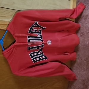 XL Red Bradley University Hoodie